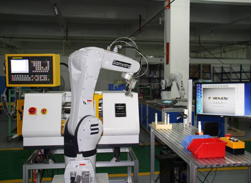 智慧工厂智能制造工业机器人上下料数控车床实训系统FW01