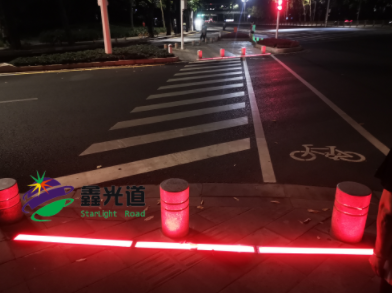 人行横道地埋式红绿灯 智慧斑马线地埋红绿灯