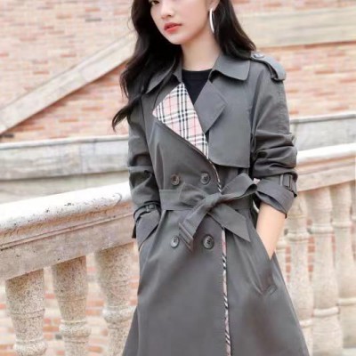秋冬折扣女装 女式风衣 外套 库存服装尾货批发