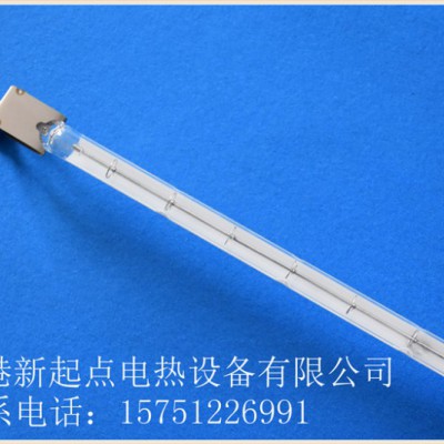 半镀白卤素石英加热灯管 铁片头安装红外线加热管