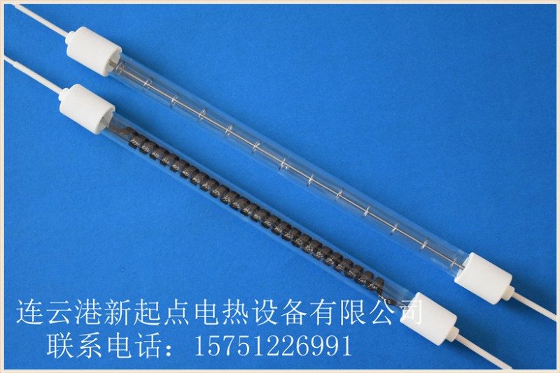半镀白的碳纤维石英加热管和卤素石英加热灯管
