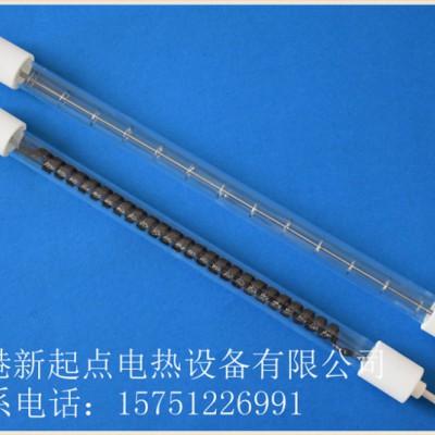 半镀白的碳纤维石英加热管和卤素石英加热灯管