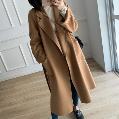 深圳品牌女装尾货 双面羊绒大衣 女式外套 折扣女装批发