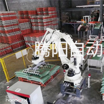 塑料颗粒全自动包装码垛线是现代企业包装码垛新模式