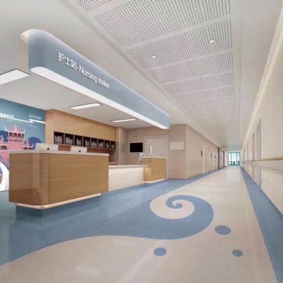 展厅商场走廊 同质透心塑胶地板 pvc通透地板