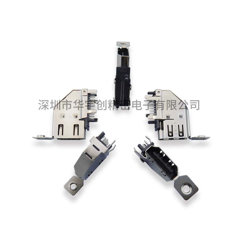 HDMI A TYPE 侧插带螺丝孔