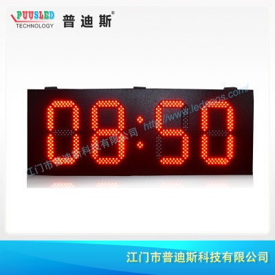 热卖10寸红色时间屏|数字电子时钟温度屏| led户外时钟屏