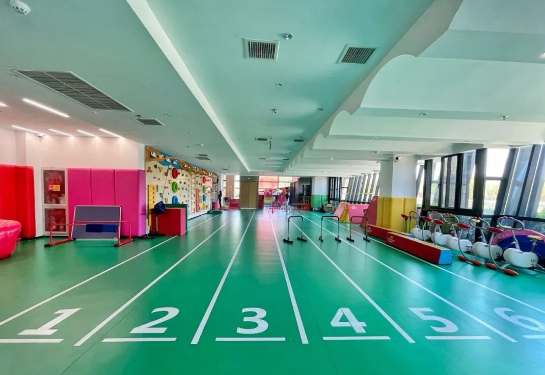 少儿体能课训练360定制塑胶地板 定制地胶