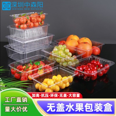 供应1813H6一次性食品托盘 无盖透明水果打包盒