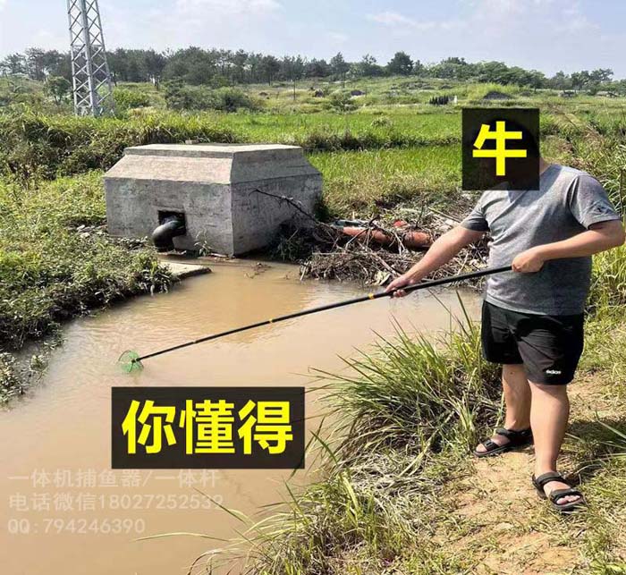 潜水杆一体杆,伸缩锂电一体杆防鲨杆