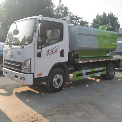解放管道疏通小型清洗吸污车4+2高压清洗+吸污两用车价格