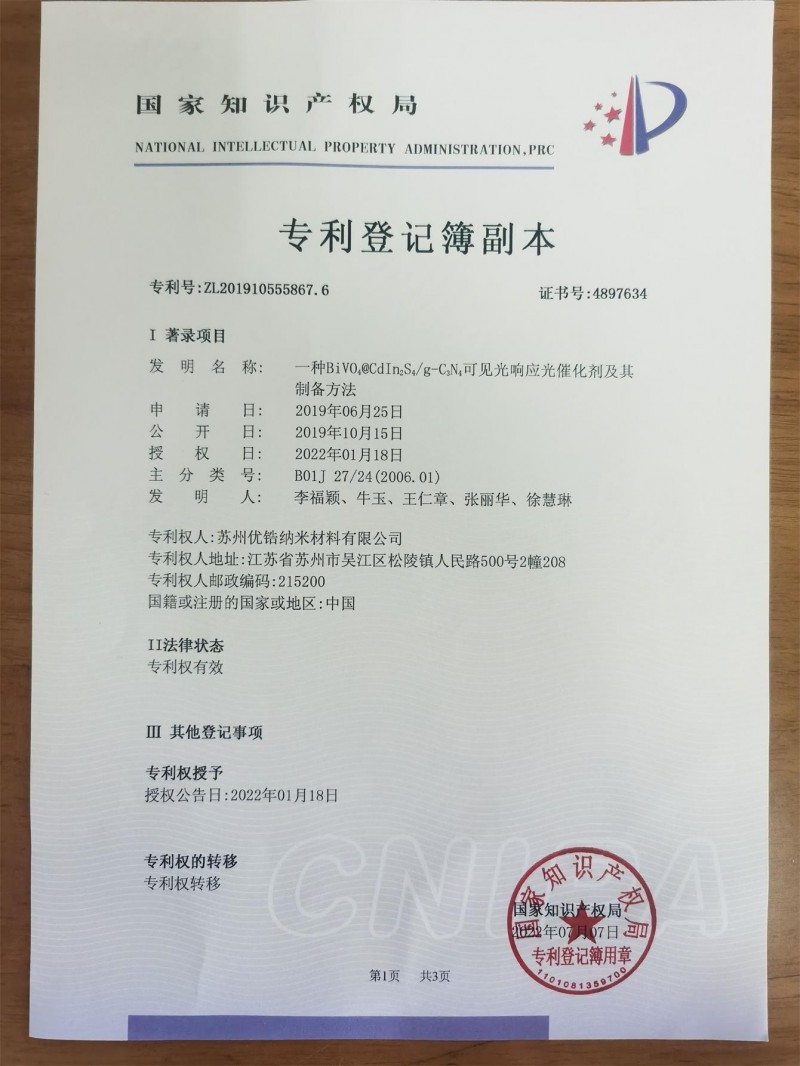 一种可见光响应光催化剂及制备方法