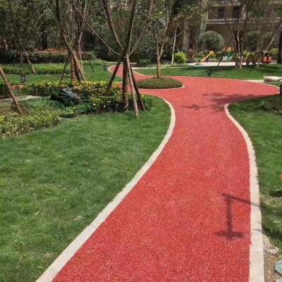 彩色透水混凝土 压模地坪材料  彩色压印混凝土厂家
