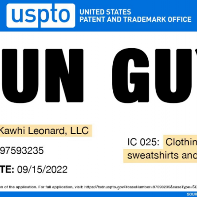 NBA Kawhi Leonard申请了Fun guy商标
