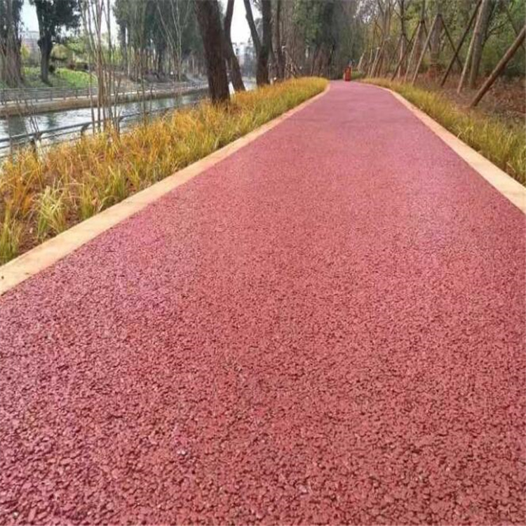 自贡市彩色透水混凝土 压模地坪  透水混凝土路面