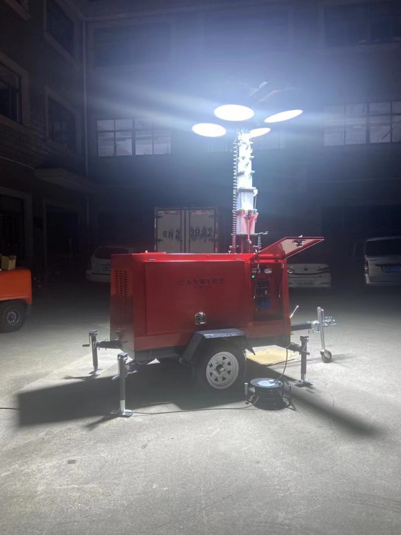 SFW6130主杆液压升降照明灯塔牵引拖车式大型移动照明设备