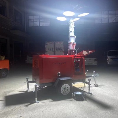 SFW6130主杆液压升降照明灯塔牵引拖车式大型移动照明设备
