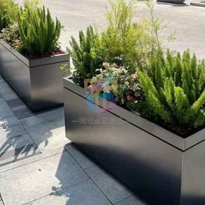 特攻不锈钢花箱花钵_商场不锈钢花钵定制_户外不锈钢花箱厂家
