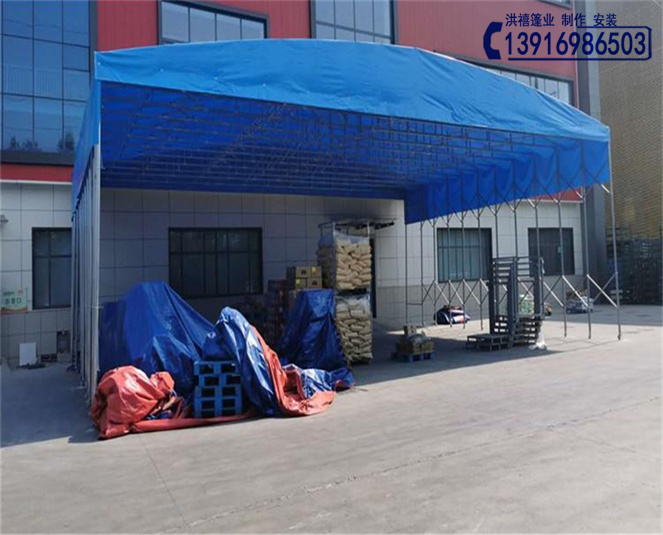 溧水东屏推拉活动雨棚 东屏伸缩遮阳篷价格和图片