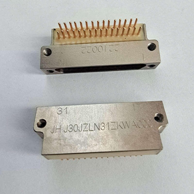 有尺寸图J30JZLN37ZKWA000弯插式矩形连接器