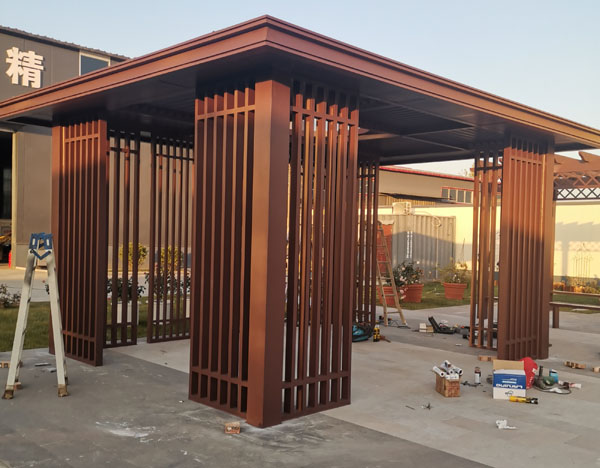 铝合金凉亭厂家安装，河北沐荷园艺景观工程有限公司