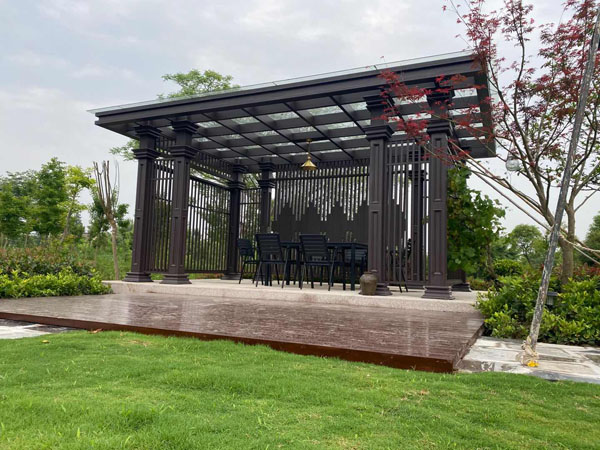 旅游景区新中式铝合金凉亭厂家安装