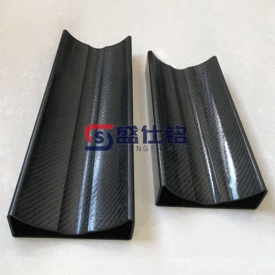 碳纤维凹型槽 碳纤维U型条U型槽 碳纤维型材生产定制