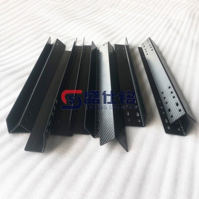 碳纤维异形件碳纤维L角加工 碳纤维机器人配件