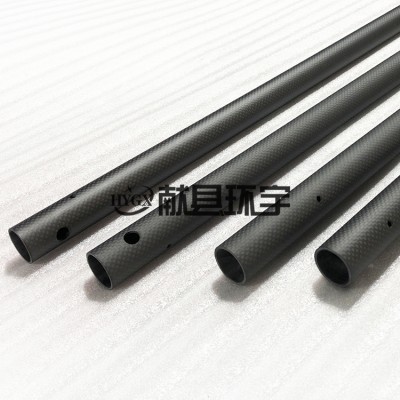 碳纤维圆管（带孔款）高强度  易安装工业结构件减重优选